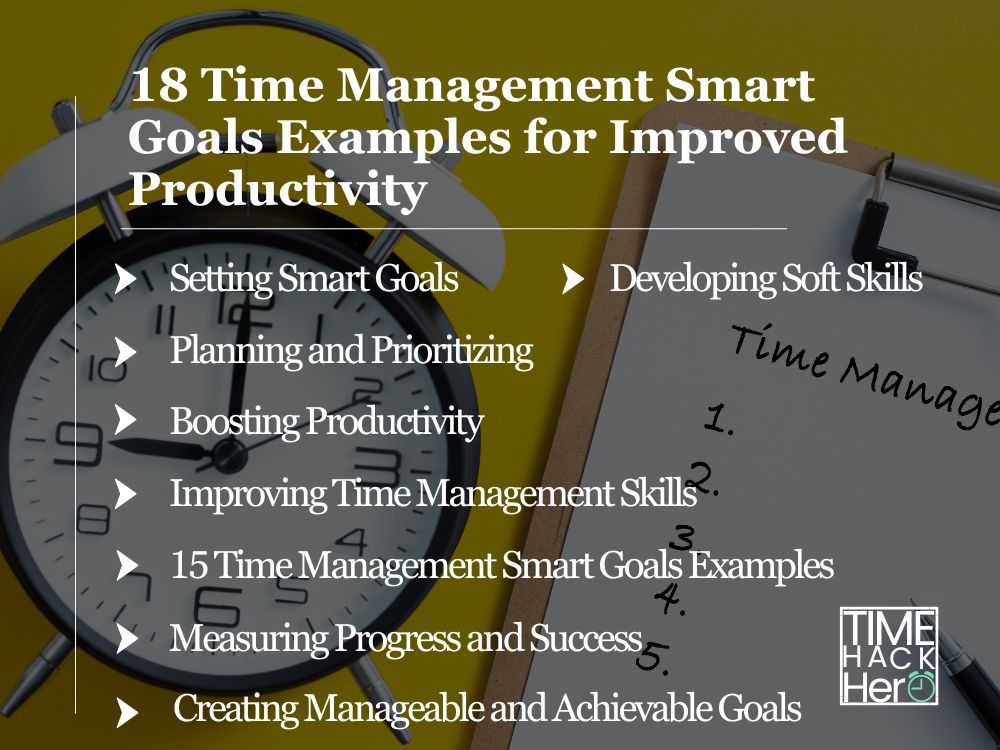 18 Time Management Smart Goals Examples for Improved Productivity