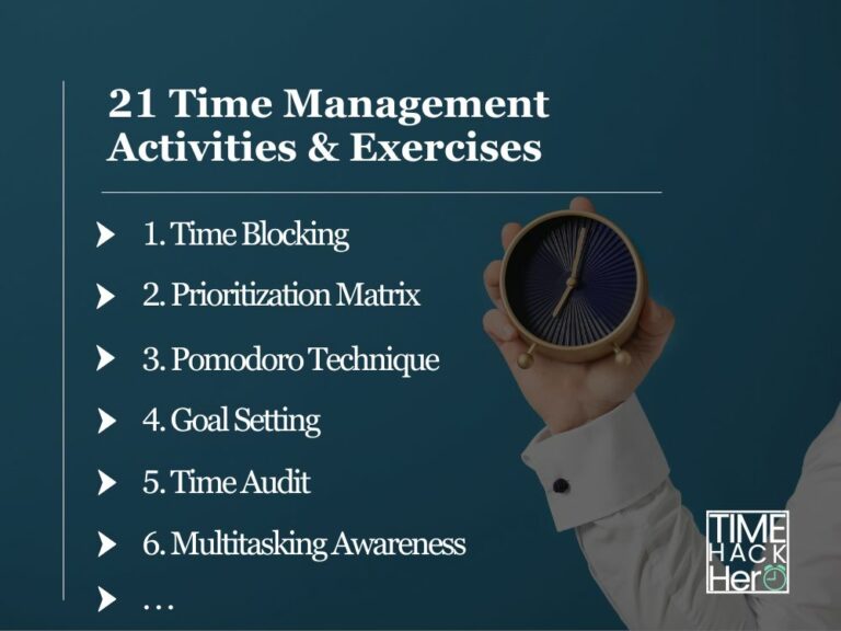 21 Time Management Activities & Exercises