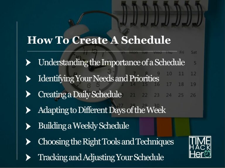 How To Create A Schedule