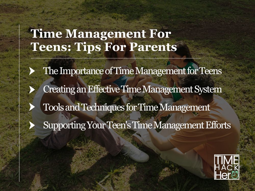 Time Management For Teens Tips For Parents