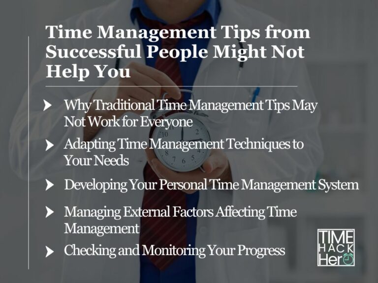 Time Management Tips from Successful People Might Not Help You