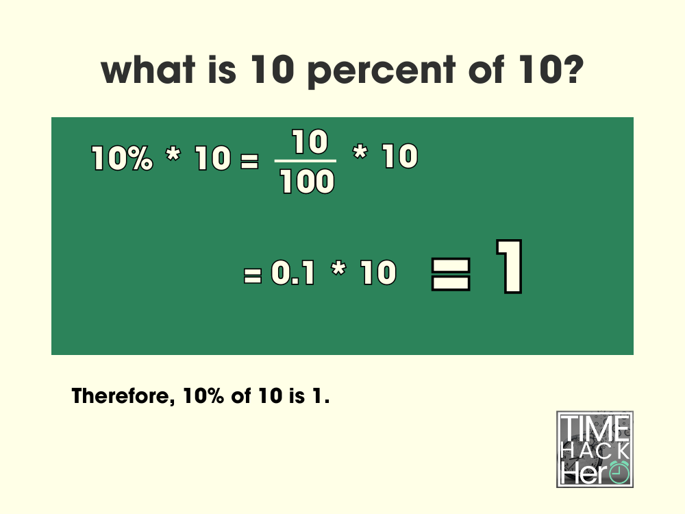 What is 10 Percent of 10? =1[Solved]