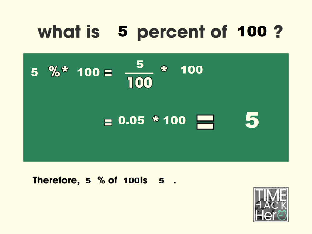 what-is-5-percent-of-100-5-solved