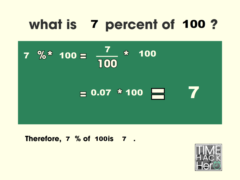 What is 7 Percent of 100 =7[Solved]