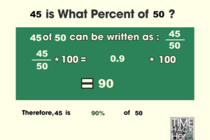 45 is What Percent of 50? = 90% [With 2 Solutions]